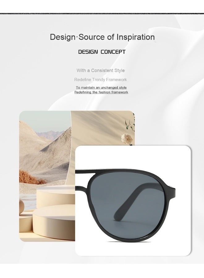 Anna Fashionable Double Beam UV Protection Pilot Sunglasses - Image 5