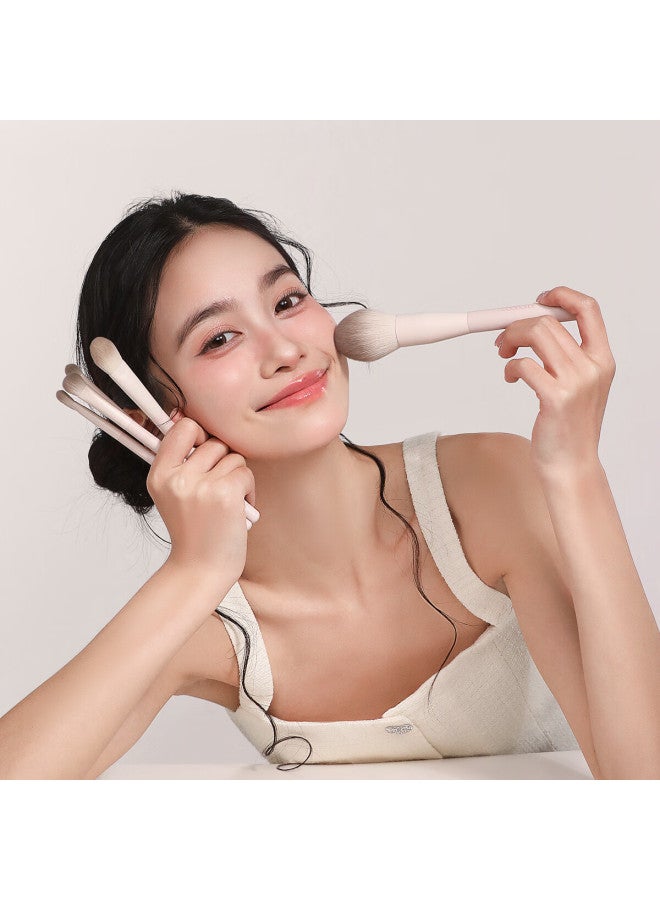 Goood 13-piece Peach Blossom Beginner Makeup Brush Set For Eyeshadow, Blush, Contouring, Smudging, And Nose Shadow - Complete Set Of Brushes For Beginners