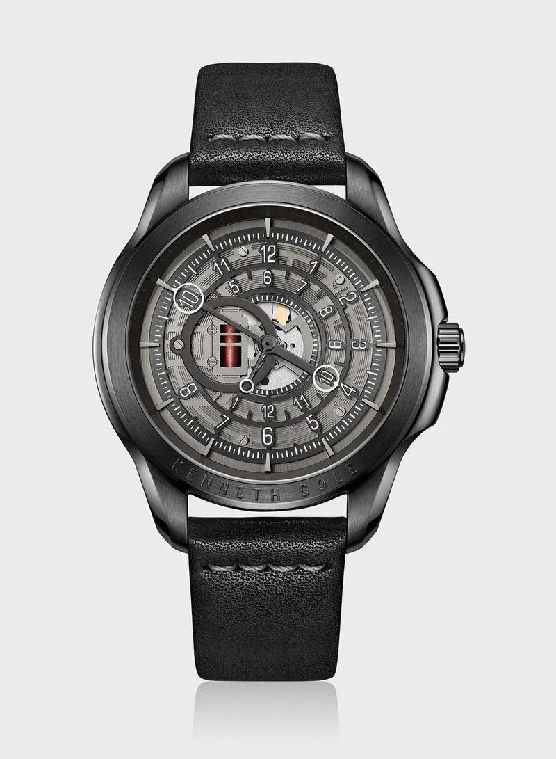 Kenneth Cole Leather Strap Analog Watch