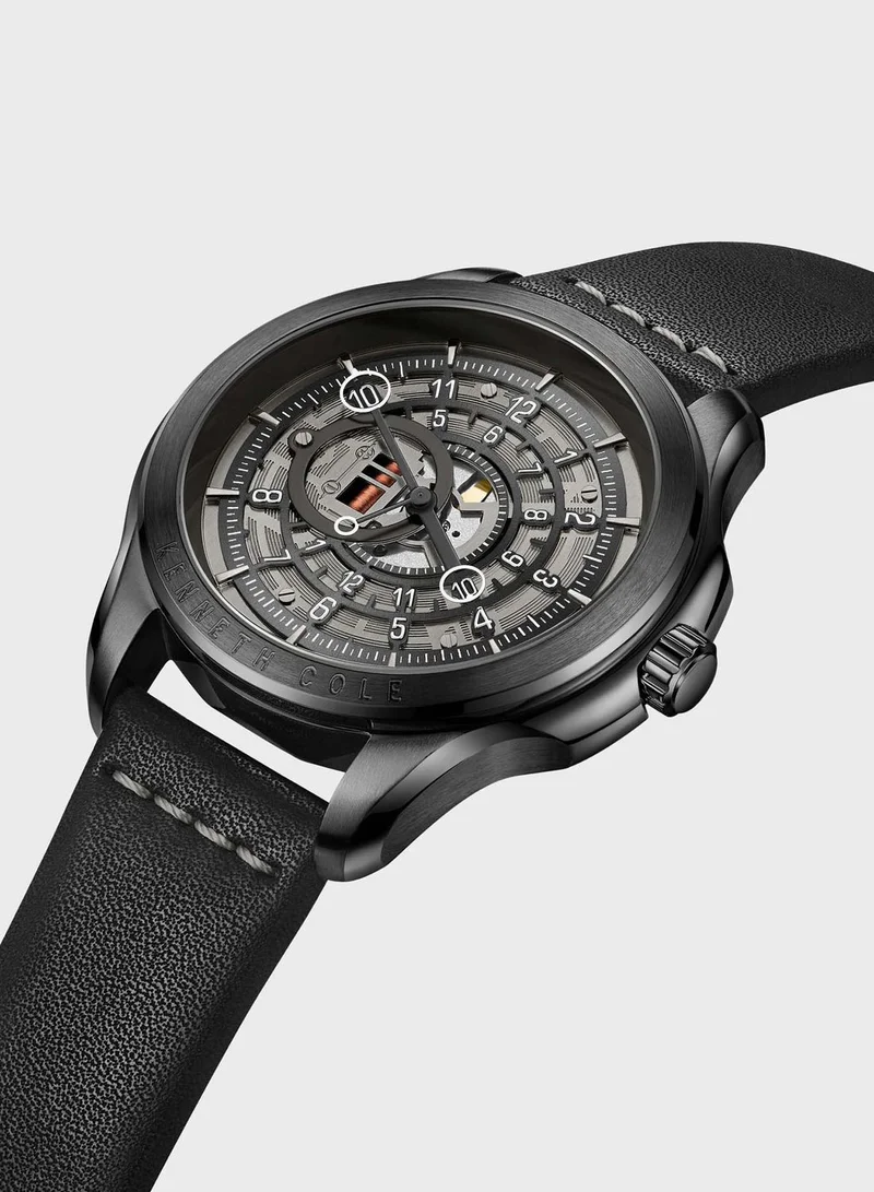 Kenneth Cole Leather Strap Analog Watch
