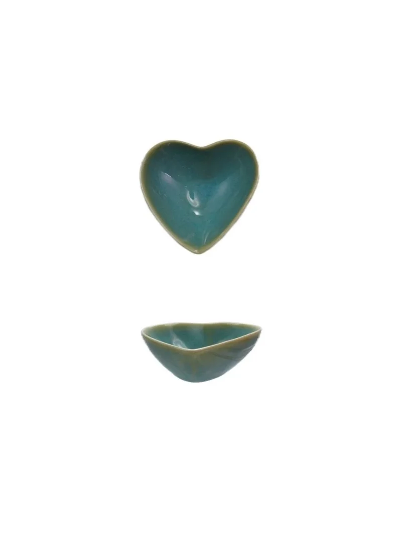 The Saffron Souk Heart Shaped Trinket Dish- Blue