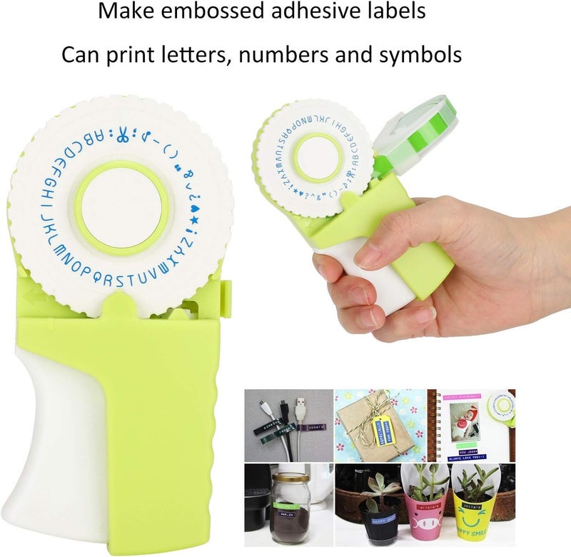 Embosser Manual Typewriter, Handheld DIY Embossing Label Maker, Green, 9mm Tape Width - Portable, No Battery Needed, Ideal for Scrapbooks and Photo Albums - Image 5
