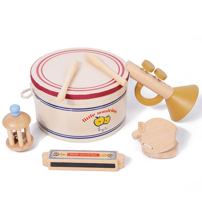 Wooden Early Education Music Set for Kids Ohye-Little Musician Upgrade (5-piece) 0.65