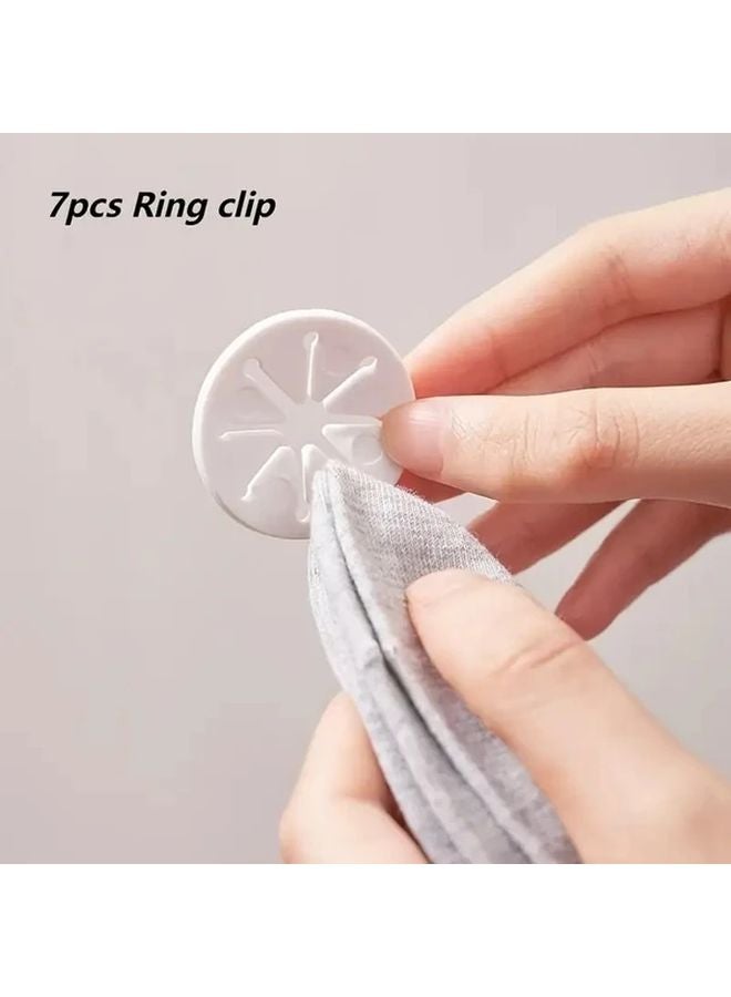 7pcs Plastic Sock Holder Rings Laundry Organizer Clips for Men Women - Image 4