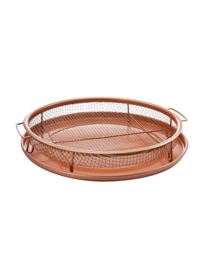 2-Piece Non-Stick Fryer Set Brown - Image 1