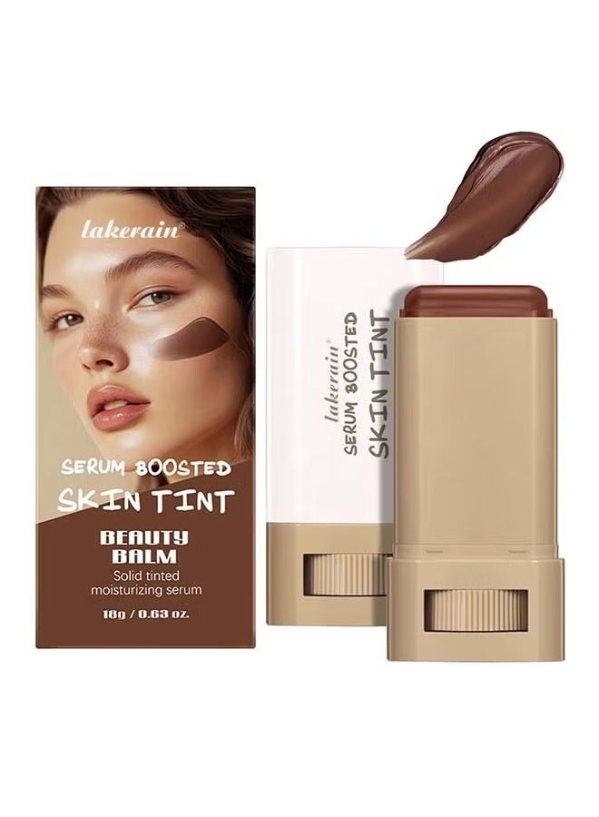 lakerain Beauty Balm Serum Boosted Skin Tint, Solid Tinted Moisturizing Serum Foundation Stick, Buildable Medium-to-Full Coverage Contour Stick for Face Makeup - Image 1