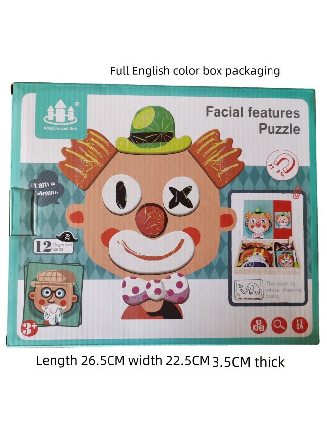 Children's Intelligence Character Five-dimensional Magnetic Puzzle Drawing Board Early Education Parent-child Game Puzzle Toy Wholesale-Color:Professional Dress-up - Image 5