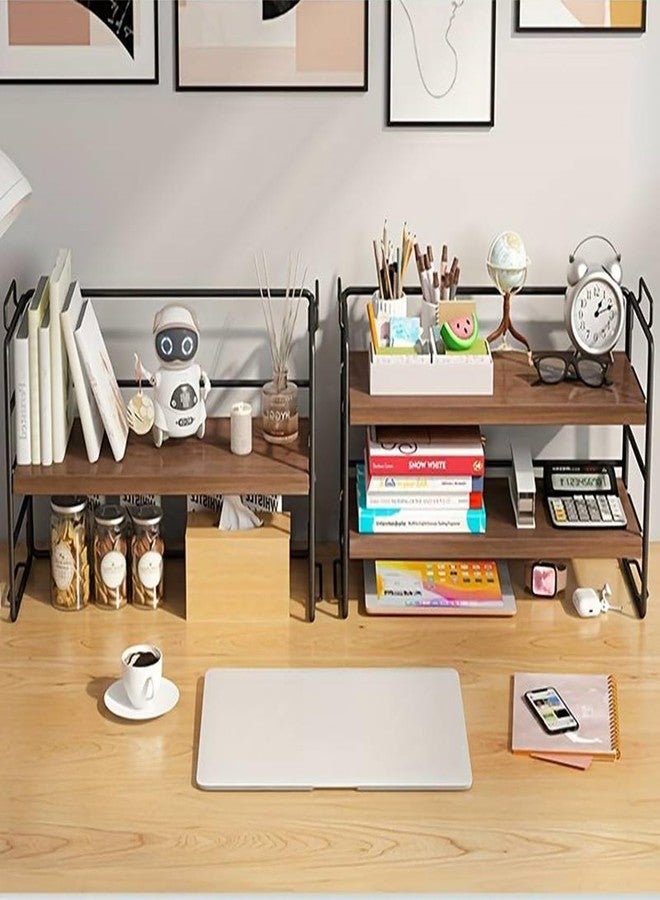 Kiwilon 3 Tier Adjustable Desktop Storage Organizer for Office, Countertop, Kitchen, Study Table - Image 3