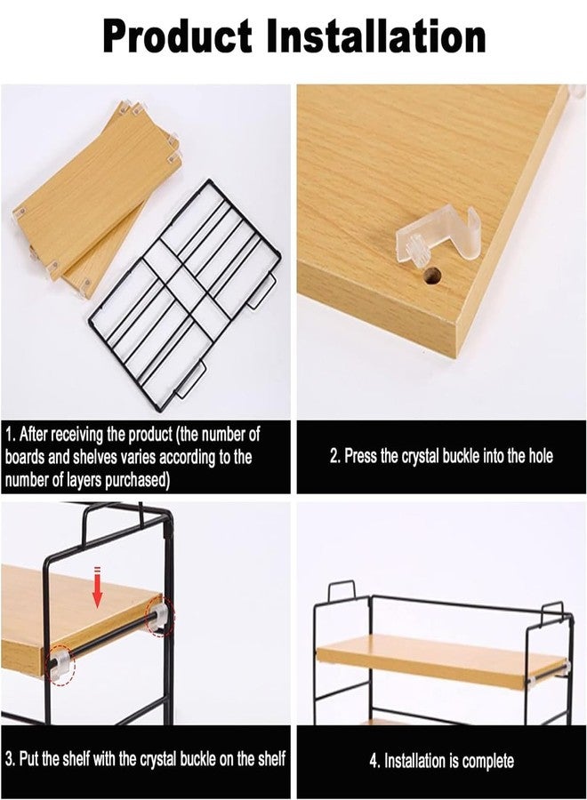 Kiwilon 3 Tier Adjustable Desktop Storage Organizer for Office, Countertop, Kitchen, Study Table - Image 4