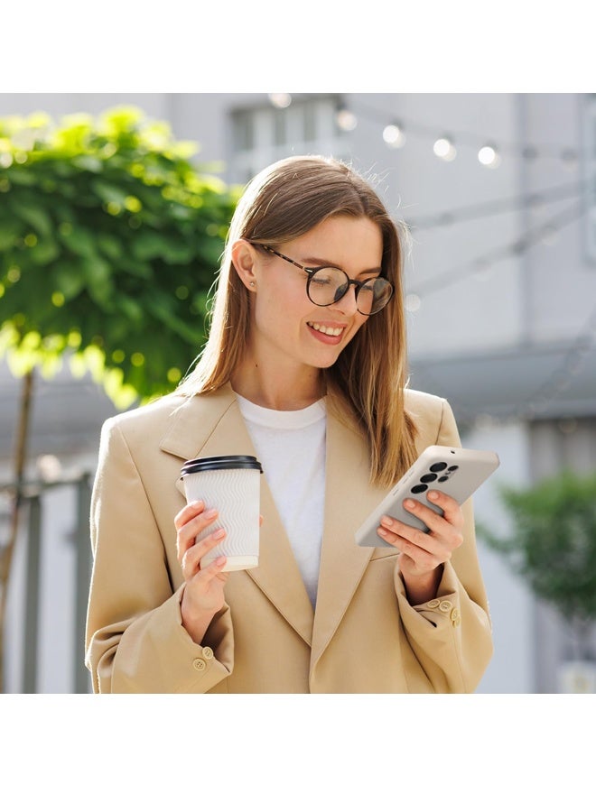 إكس ليفيل جراب سامسونج جالاكسي S25 ألترا، جراب نحيف من السيليكون السائل، مقاوم للصدمات والسقوط، مقاوم للاصفرار والخدش، لهاتف سامسونج S25 ألترا، أبيض. - Image 5