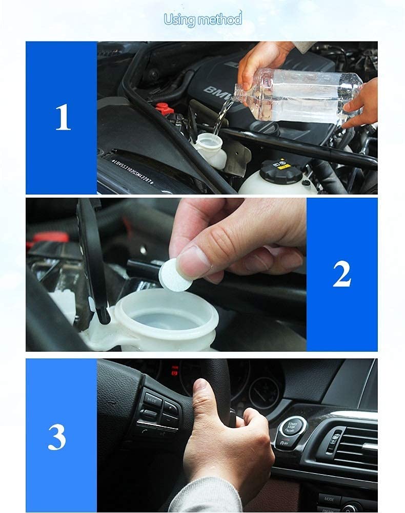 Careflection Car Accessories in 10PCS/1Set Car Wiper Detergent Effervescent Tablets Washer Auto Windshield Cleaner Glass Wash Cleaning Tablets - Image 5