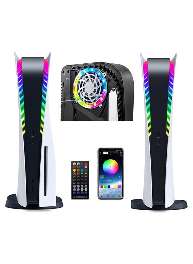 RGB LED Light Strip for PS5 Accessories, Music Sync with 8 Colors 400+ Lighting Effects, DIY Decoration for PS5 Assecories Control Methods (USB/APP/IR Remote) - Image 3