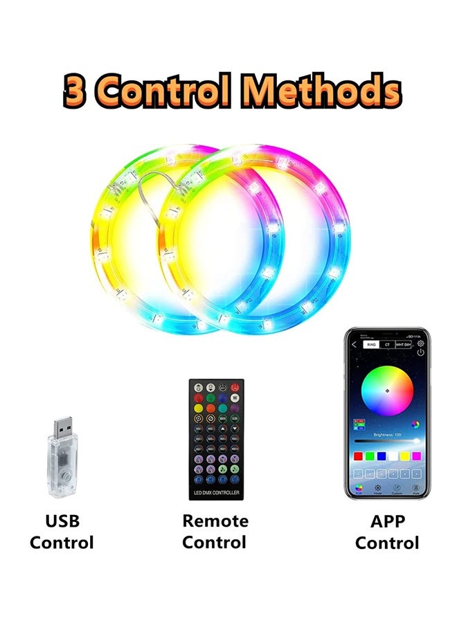 RGB LED Light Strip for PS5 Accessories, Music Sync with 8 Colors 400+ Lighting Effects, DIY Decoration for PS5 Assecories Control Methods (USB/APP/IR Remote) - Image 2