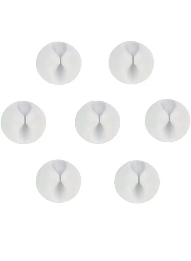 White 7PCS Multifunctional Plastic Cable Holder With Strong Suction Cup And Spring Clamp - Image 1