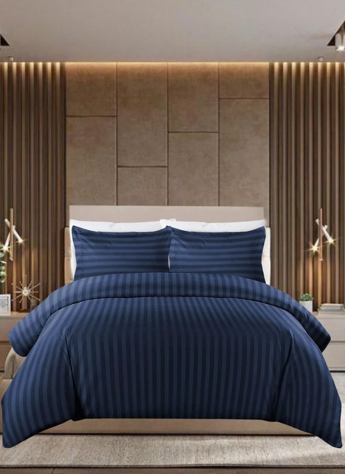 6 PIECES QUEEN SIZE DUVET COVER SET WITH FITTED SHEET AND PILLOWCASES