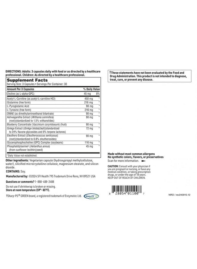 Klaire Labs Klaire Labs Neurothera - Supports Mental Clarity with Phosphatidylserine, Choline & Ginkgo, Cognitive Support Blend with No Dairy or Artificial Preservatives (90 Capsules) - Image 4