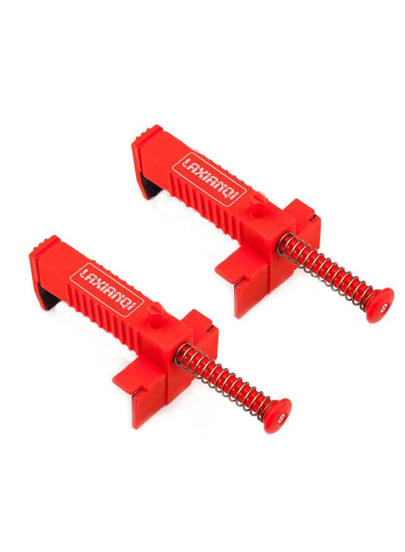 NIBEMINENT 2-Piece Building Construction Clamps Brick Liner Set Red/Silver 