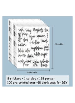 Y&D Home Organization Labels,168PCS Food Label Stickers, Preprinted Stickers for Kitchen Pantry Storage and Cleaning, Water Oil Proof Jars, Canisters, Boxes, Bins (Black)  - Image 3
