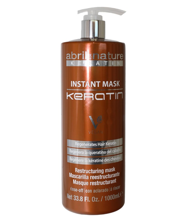 Abril Et Nature Instant Mask Keratin - 1000 ml - Treatment for Severely Damaged Hair - Restores Strength to the Hair Fibre - Powerful Anti-Frizz - Hair Conditioner - Image 1