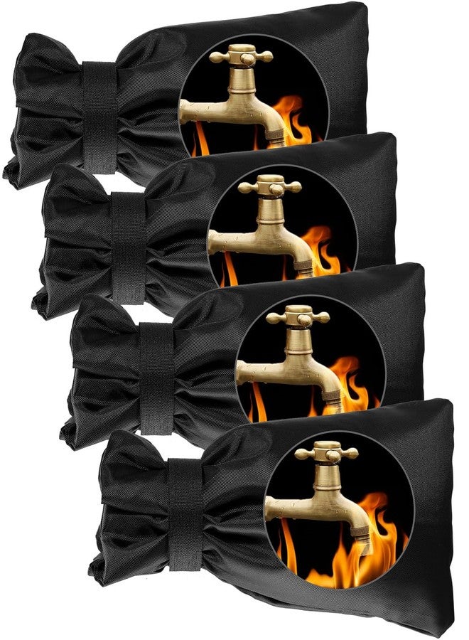 wohohoho 4pcs Black Outside Tap Covers for Winter, Large Outdoor Tap Cover Insulated Protector, Waterproof Thickened Thermal Tap Jacket Protects Your Tap from Freezing Bursting - Image 1