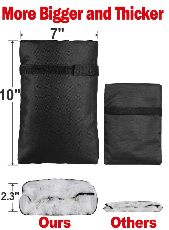 wohohoho 4pcs Black Outside Tap Covers for Winter, Large Outdoor Tap Cover Insulated Protector, Waterproof Thickened Thermal Tap Jacket Protects Your Tap from Freezing Bursting - Image 2