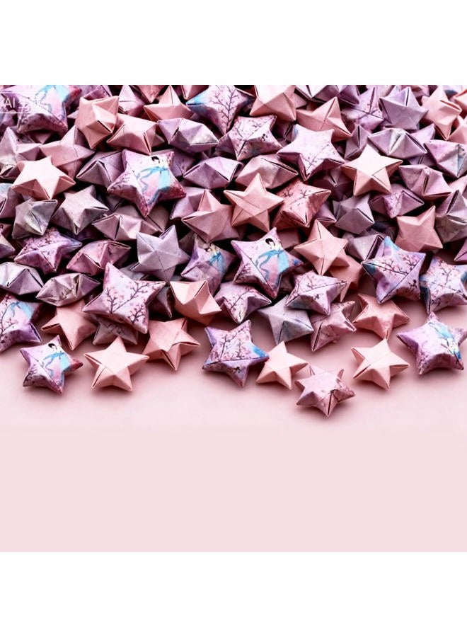 Hvogvok Origami Paper Stars, Colorful Handcraft Origami Lucky Star Paper DIY Paper Arts Creativity Hand Art Crafts (Cherry Blossom Girl(540) sheets) - Image 3