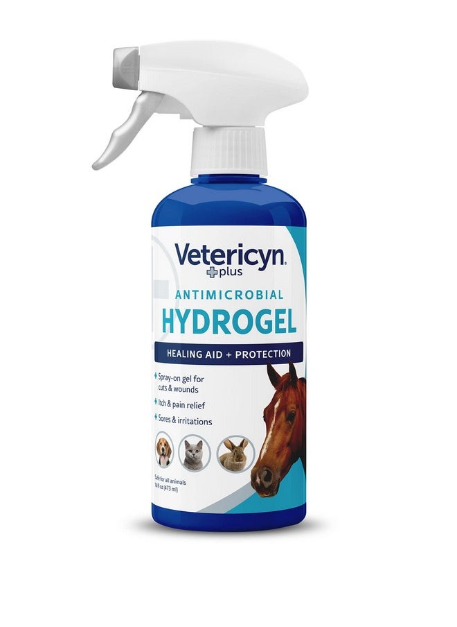Vetericyn Plus All Animal Wound Care Hydrogel Spray | Healing Aid And Wound Protectant, Sprayable Gel To Relieve Dog, Cat, Horse Itchy Skin, Safe For All Animals. 16 Ounces  - Image 1
