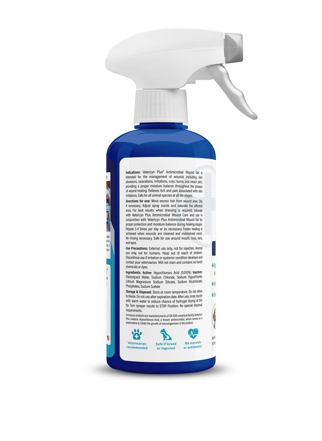 Vetericyn Plus All Animal Wound Care Hydrogel Spray | Healing Aid And Wound Protectant, Sprayable Gel To Relieve Dog, Cat, Horse Itchy Skin, Safe For All Animals. 16 Ounces  - Image 3