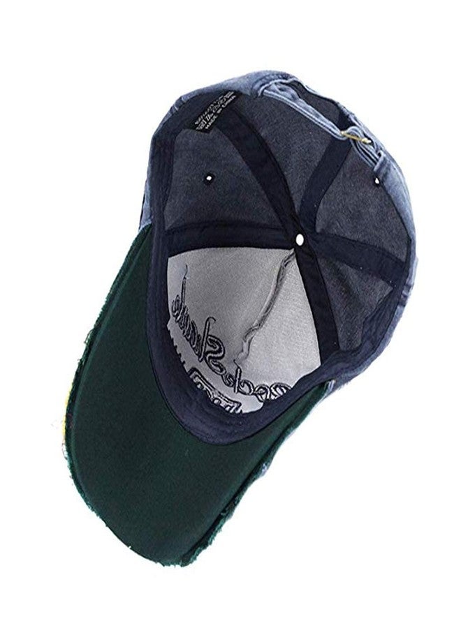 FASHOLIC 1969 Denim Washed Stylish Cap for Men Women with Brim (Fit to Head Size - Approx 54CM to 60CM) (Blue) - Image 3