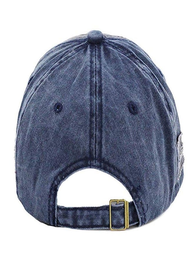 FASHOLIC 1969 Denim Washed Stylish Cap for Men Women with Brim (Fit to Head Size - Approx 54CM to 60CM) (Blue) - Image 4