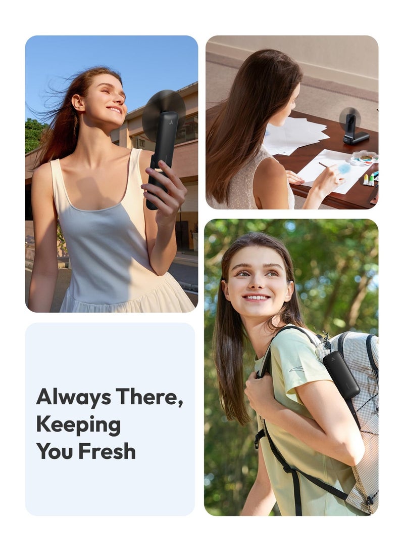 Aecooly Ultra-Thin Portable Fan, Ultra-Thin Handheld Fan, USB Rechargeable Mini Personal [Up To 24 Hours Of Maximum Cooling Time], Small Foldable Pocket Size, Suitable For Travel, Summer - Image 3