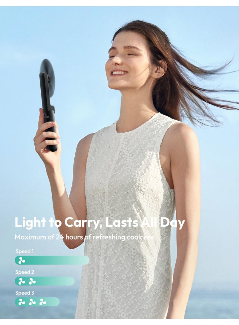 Aecooly Ultra-Thin Portable Fan, Ultra-Thin Handheld Fan, USB Rechargeable Mini Personal [Up To 24 Hours Of Maximum Cooling Time], Small Foldable Pocket Size, Suitable For Travel, Summer - Image 4