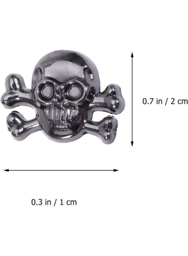 klarako 10PCS Ghost Head Rivets Studs Punk Skull Head Stud DIY Rivet Leather Craft Decoration Accessories
