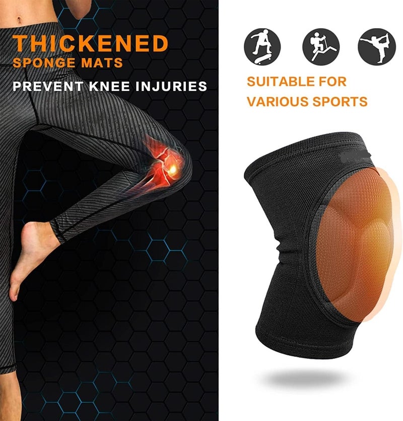 Aakaritr Extra Thick Protective Knee Pads for Men Women, Anti-Slip Collision Avoidance Kneepads with Thick Foam, Knee Pain Pads Safety Guard for Running, Dancing, Gym - 1 Pair - Image 5