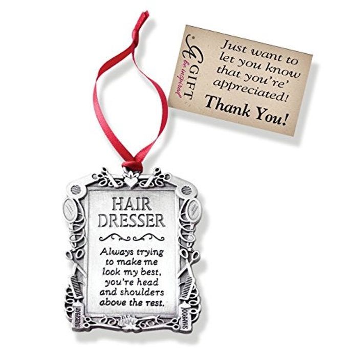 HAIR DRESSER OCCUPATION ORNAMENT SILVERBLACK