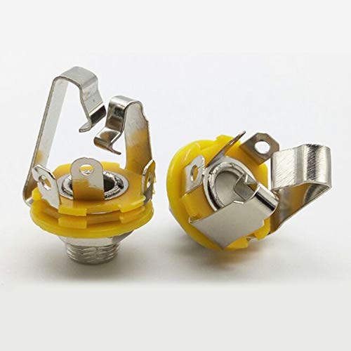 HUASEN TRS Socket,Stereo 3-Conductor Input Jack, 1/4", TRS Panel Mount Socket with Washer and Nut Solder Type for Guitar Pedals Bass Fender Footswitch and Any Other Applications with 6.35mm(4Pack) HUASEN - Image 3