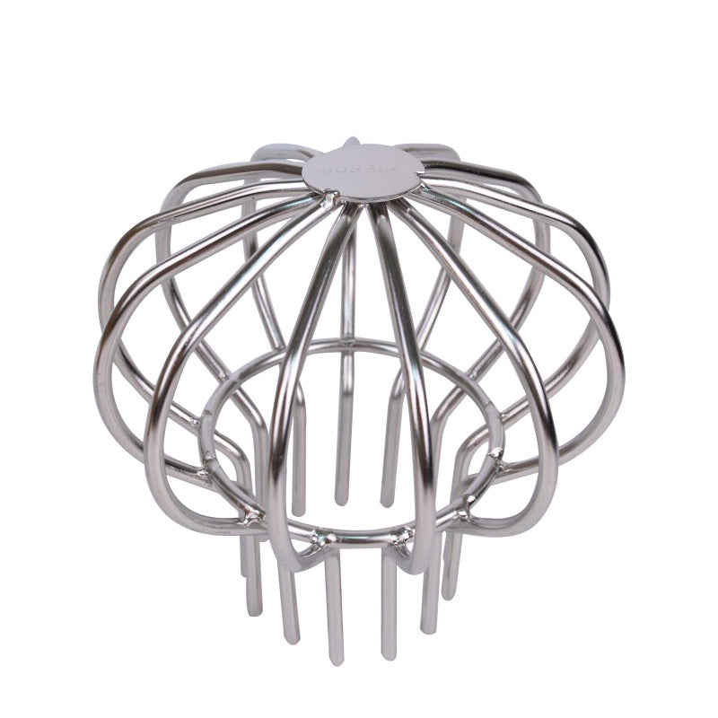 Baitaihem 304 Stainless Steel Drain Outdoor Roof AntiBlocking Line Cap Drain Cover Gutter Protector Cleaner Gutter Cleaning Tool3 inch