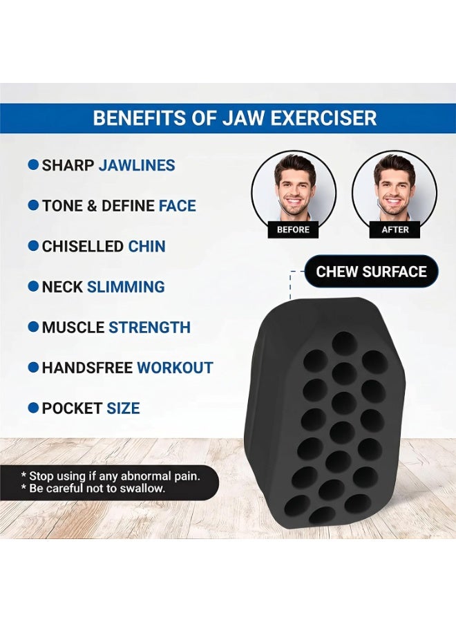 اترجسز مجموعة ممارسة الفك 6pcs, مدرب عضلات الوجه, تشكيل الذقن مدرب, شكل الفك لتعزيز عضلات الفك وتثبيت الوجه, جنس واحد - Image 3
