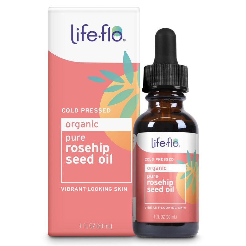 LIFE-FLO Pure Organic Rosehip Seed Oil, Hydrating Face Oil, Dry Skin Care, Cold Pressed from Organic Rose Hips, Rich in Fatty Acids and Vitamin A (Retinol), Hypoallergenic, 60-Day Guarantee, 1oz - Image 1