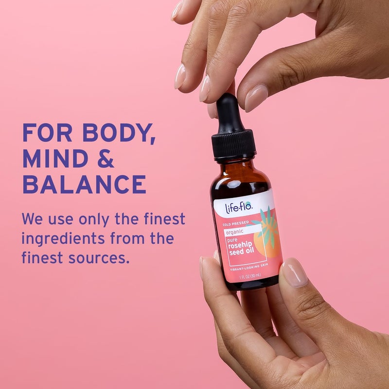LIFE-FLO Pure Organic Rosehip Seed Oil, Hydrating Face Oil, Dry Skin Care, Cold Pressed from Organic Rose Hips, Rich in Fatty Acids and Vitamin A (Retinol), Hypoallergenic, 60-Day Guarantee, 1oz - Image 5