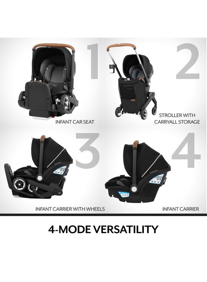 evenflo Gold Shyft DualRide Infant Car Seat and Stroller Combo w/Carryall Storage (Moonstone Gray) - Image 3