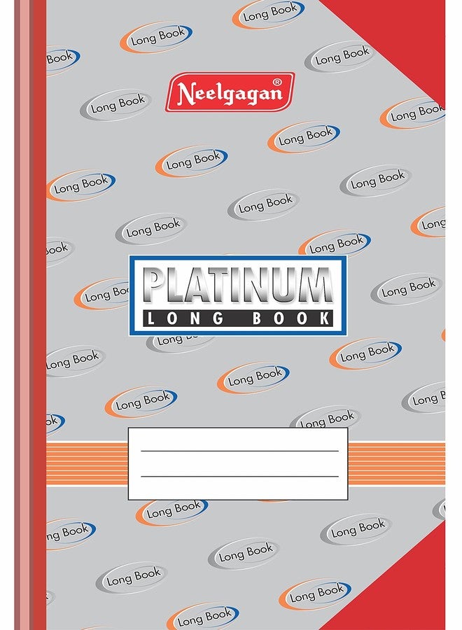 NEELGAGAN دفتر ملاحظات نيلغاجان بلاتينيوم، حجم السجل (19.5 سم × 31.7 سم)، غلاف مقوى، عبوة من قطعتين - Image 1