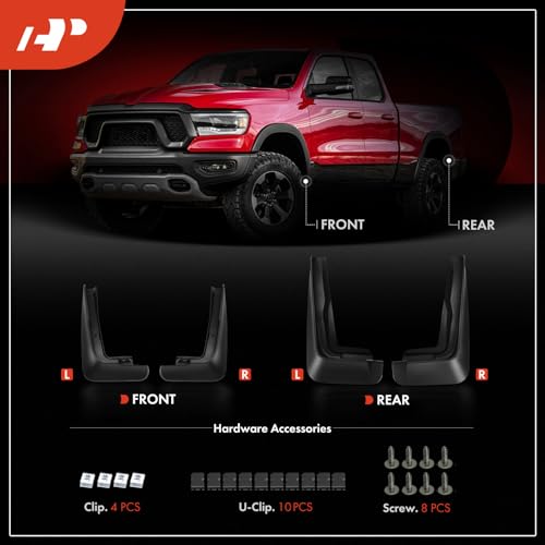 A-Premium أ-بريميوم 4 قطع واقيات الطين واقيات الرش متوافقة مع ميني كوبر 2022 قابلة للتحويل/هاتشباك أمامية وخلفية - Image 3