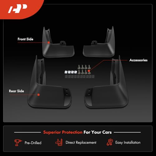 A-Premium أ-بريميوم 4 قطع واقيات الطين واقيات الرش متوافقة مع ميني كوبر 2022 قابلة للتحويل/هاتشباك أمامية وخلفية - Image 4