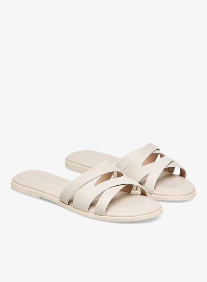 سيليست صنادل نسائية سهلة الارتداء بحزام متقاطع