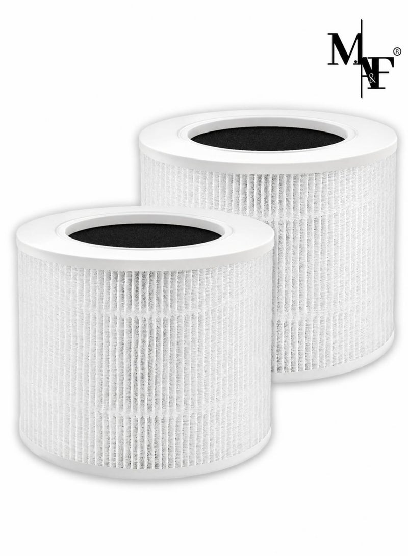 M.A&F's Core Mini Air Purifier Replacement Filter, 3-in-1, High-Efficiency Activated Carbon, Core Mini-RF, 2 Pack, White - Image 1