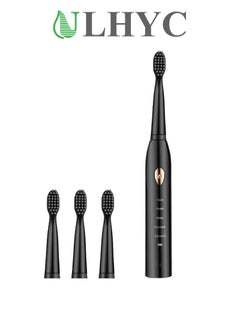 4 Brush Head Sonic Electric Toothbrush 5 Modes USB Charging Smart Timing Teeth Cleaning Waterproof Couple Toothbrush