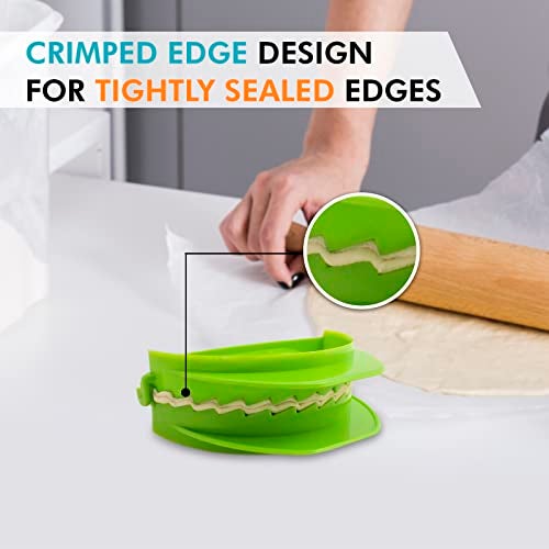Zoie + Chloe Set of 3 Dough Press - Plastic Pastry Shaper & Empanada Maker Press With Crimped Crust Edges - Kitchen Tools For Making Dumplings, Hand Pie, Ravioli, Pierogi, Turnover - 4”, 5”, 6” - Image 5