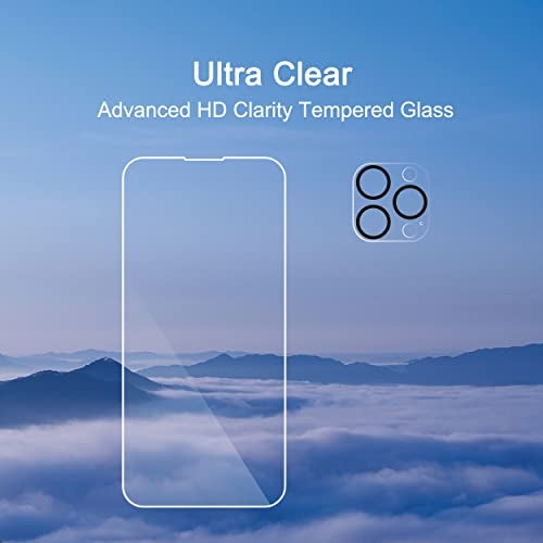 Ailun 3 Pack Screen Protector for iPhone 14 Pro [6.1 inch] + 3 Pack Camera Lens Protector,Sensor Protection,Dynamic Island Compatible,Case Friendly Tempered Glass Film,[9H Hardness] - HD - Image 4