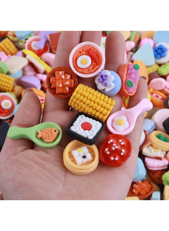 Mixed Simulation Food Play Handmade DIY Material Hair Accessories Refrigerator Sticker Cream Glue Mobile Phone Case Simulation Resin Match-Color:Mixed Medium And Large Food Toys  - Image 3
